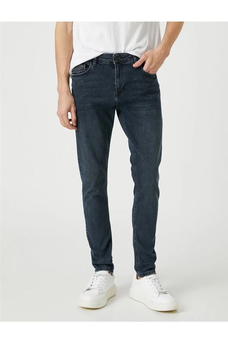 Koton 3Sam40039Nd Fa6 İndigo Stone Erkek Pamuk Denim Pantolon