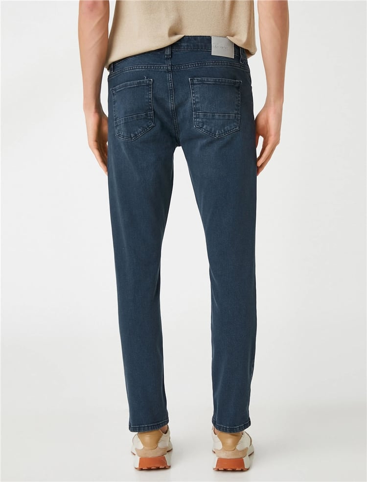 Koton 3Sam40046Nd Fa6 İndigo Stone Erkek Pamuk Denim Pantolon