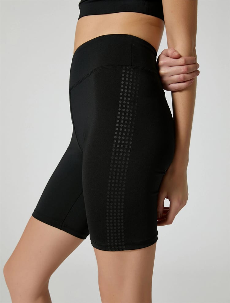Koton 4Sak40047Nk 999 Siyah Kadın Jersey Spor Tayt