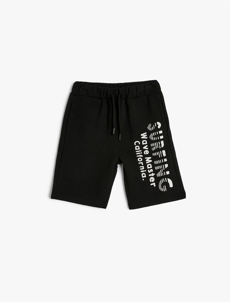 Koton 4Skb40097Tk 999 Sıyah Erkek Cocuk Pamuk Jersey Sort