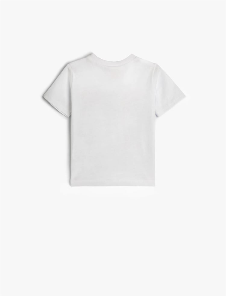 Koton 4Smb10170Tk 000 Beyaz Erkek Bebek Jersey Kısa Kollu T-Shirt