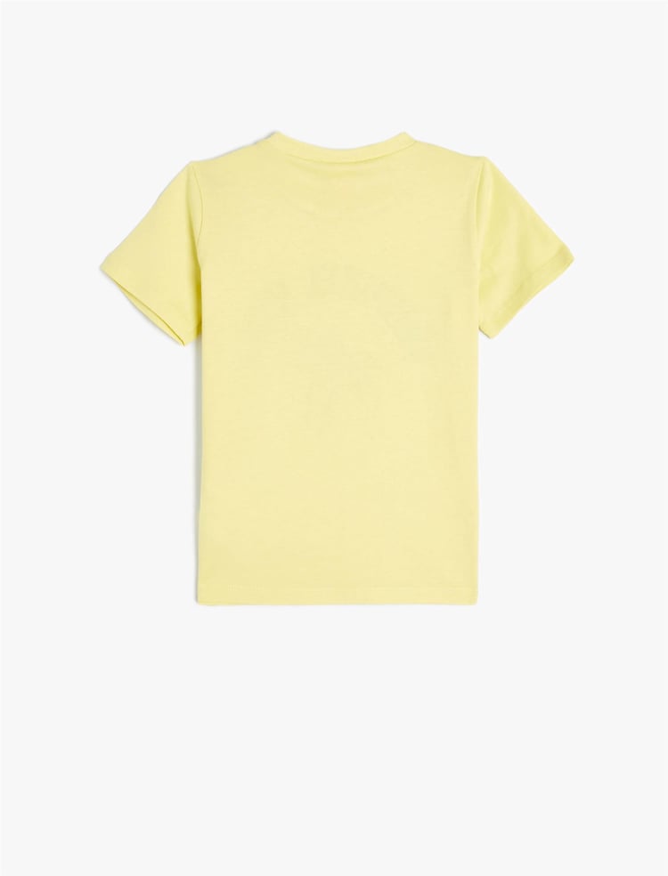 Koton 4Smb10227Tk 152 Sarı Erkek Bebek Jersey Kısa Kollu T-Shırt