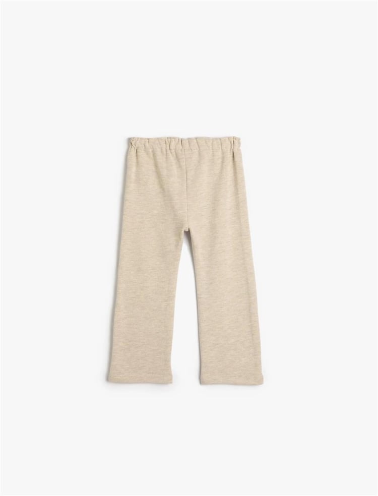 Koton 4Wmg40063Ak 050 Bej Kız Bebe Pamuk Jersey Eşofman Altı