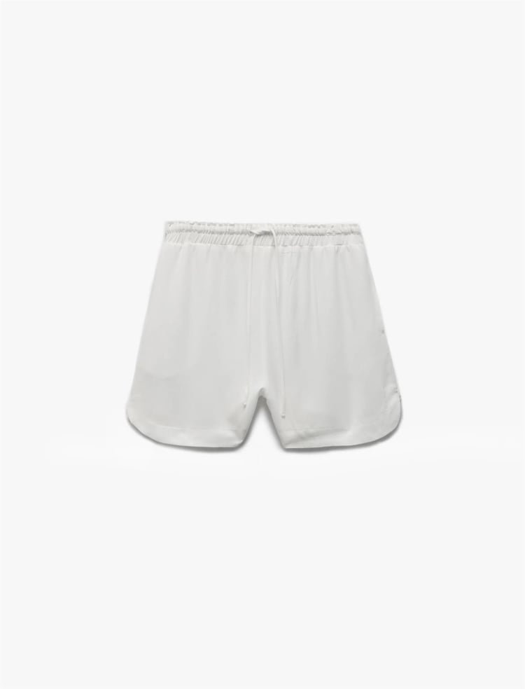 Koton 5Sal40013Iw 000 Beyaz Genc Kız Vıskoz Dokuma Short