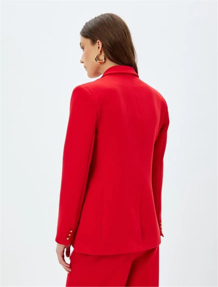 Koton 5Wak50074Uw 410 Kırmızı Kadın Blazer Takım Elbıse