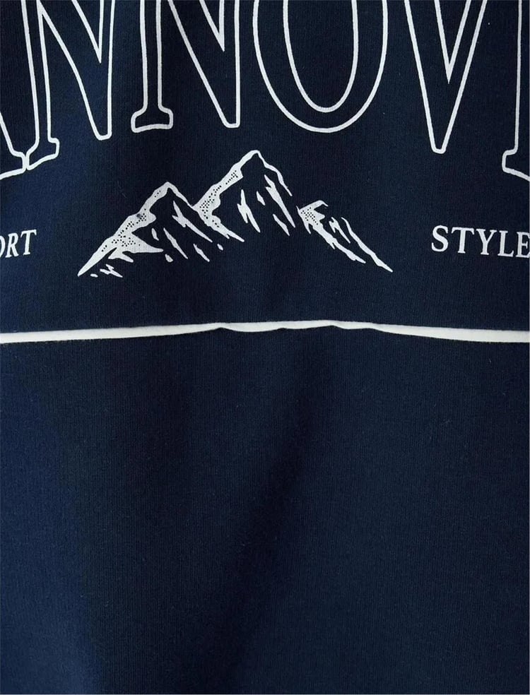 Koton 5Wal10123Ik 704 Lacıvert Genc Kız Sweatshırt
