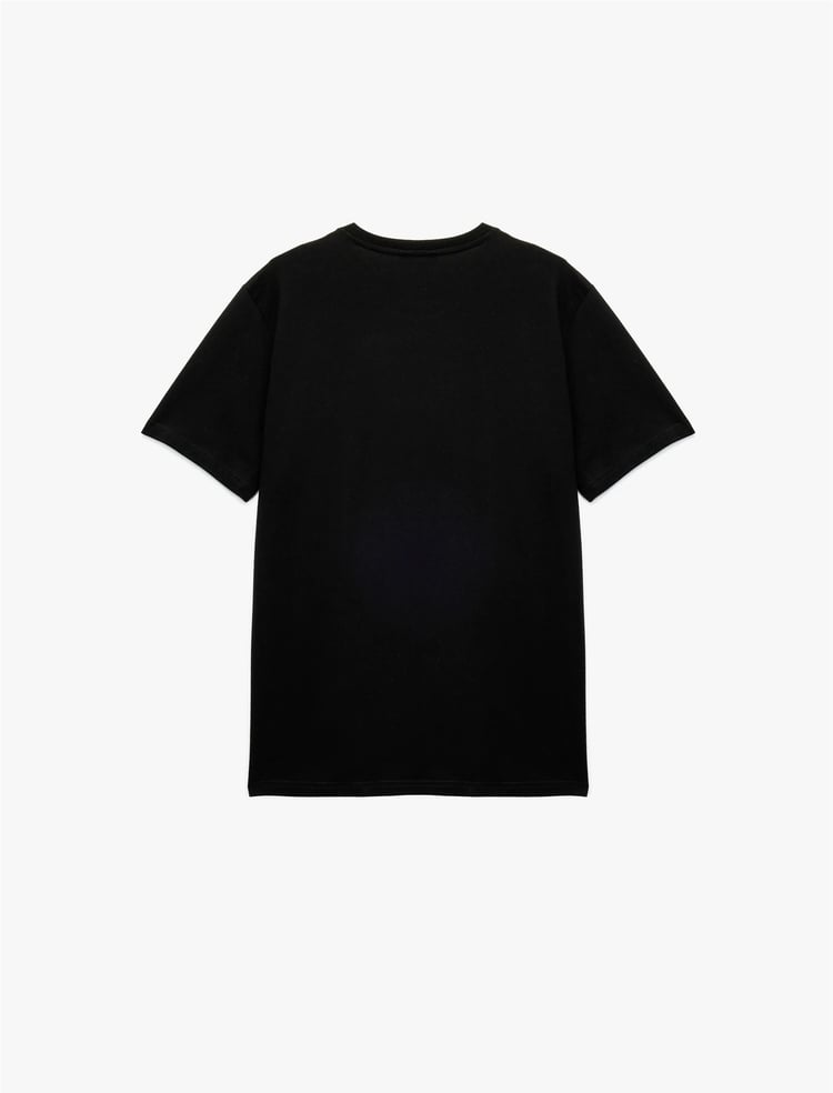 Koton 6Sam10005Mk 999 Sıyah Erkek Jersey Kısa Kollu Basıc T-Shırt