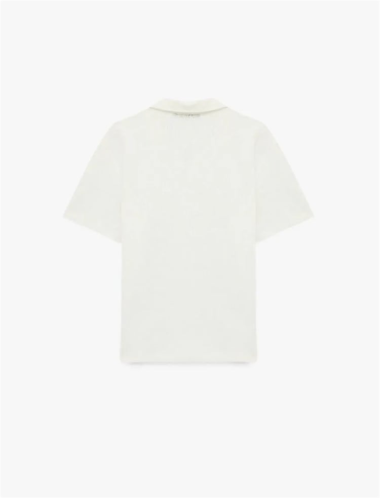 Koton 6Sam10007Mk 010 Ekru Erkek Jersey Kısa Kollu Polo T-Shırt