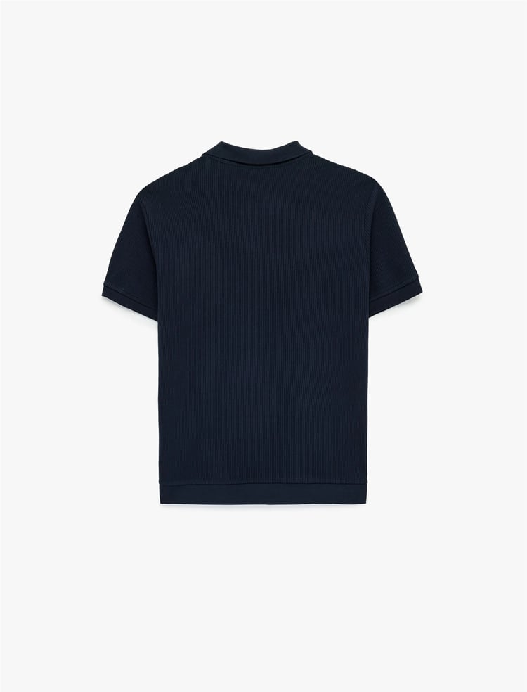 Koton 6Sam10068Mk 725 Lacıvert Erkek Jersey Kısa Kollu Polo T-Shırt