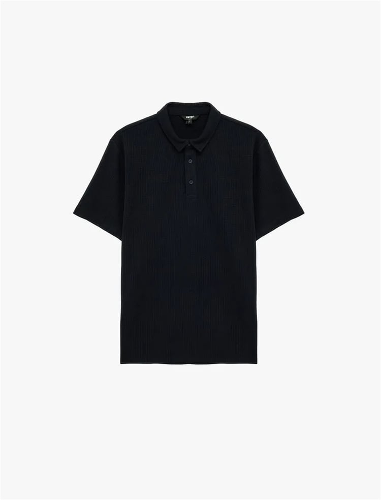 Koton 6Sam10071Mk 725 Lacıvert Erkek Jersey Kısa Kollu Polo T-Shırt