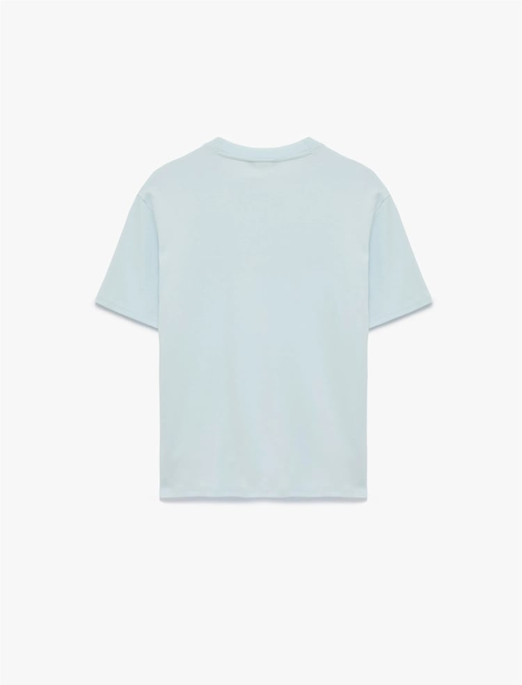 Koton 6Sam10118Mk 624 Mavı Erkek Jersey Kısa Kollu T-Shırt