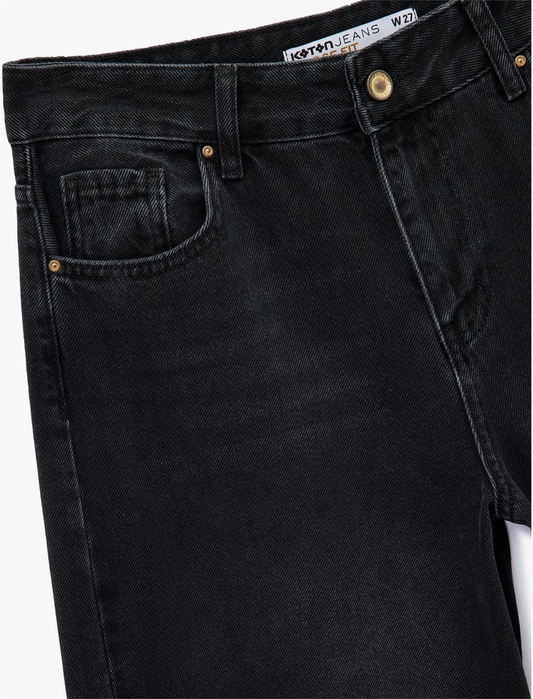 Koton K26 6Wal40011Md Blk Sıyah Kadın Pamuk Denım Pantolon