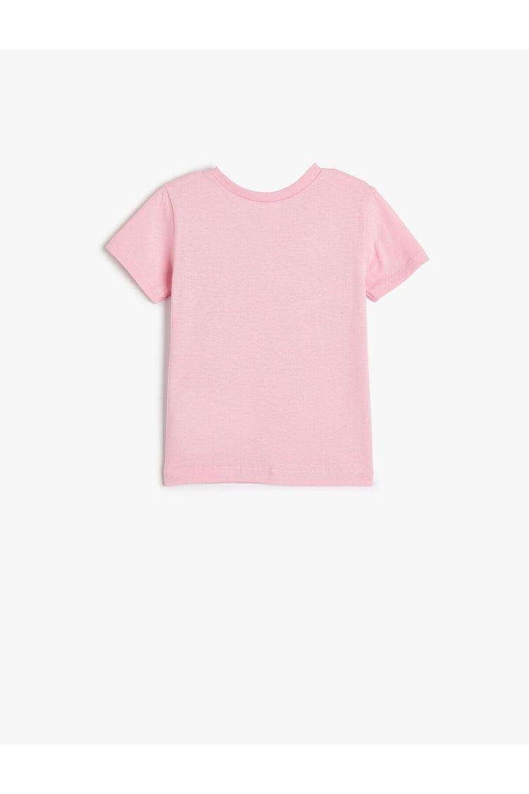 Koton Y24 4Smg10052Ak 370 Lila Kız Bebek Pamuk Jersey Kısa Kollu T-Shirt