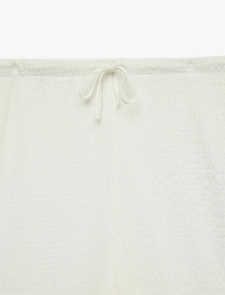 Koton Y26 6Sak40008Ek 010 Ekru Kadın Jersey Pantolon
