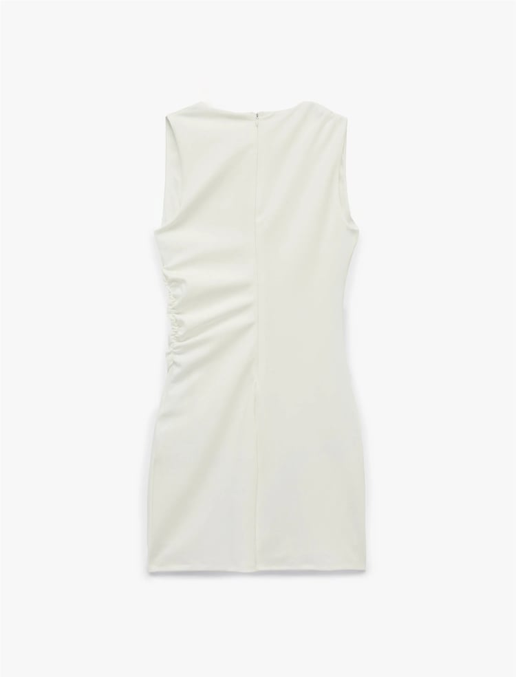 Koton Y26 6Sak80001Pk 000 Beyaz Kadın Jersey Elbise