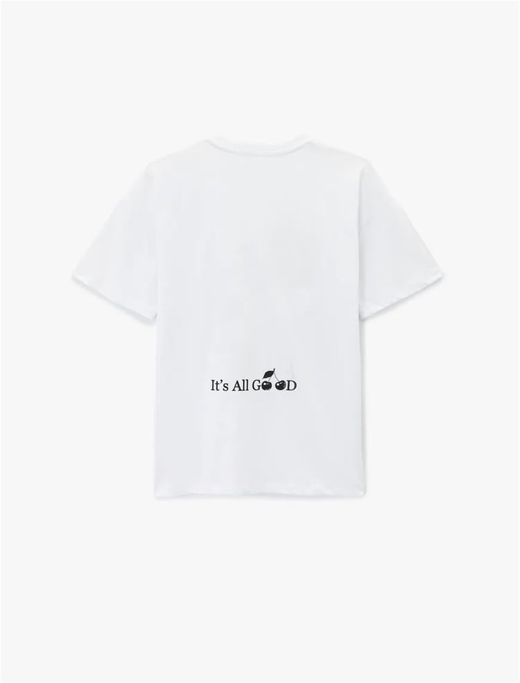 Koton Y26 6Sal10075Ik 010 Ekru Kadın Jersey Kısa Kol T-Shirt