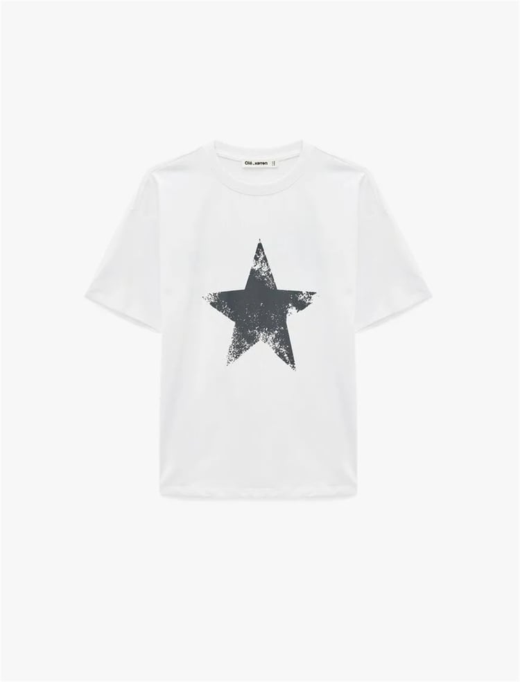 Koton Y26 6Sal10081Ik 010 Ekru Kadın Jersey Kısa Kol T-Shirt