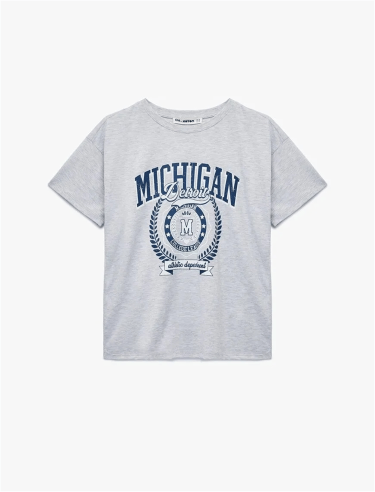 Koton Y26 6Sal10082Ik Krm Karmelanj Kadın Jersey Kısa Kol T-Shirt