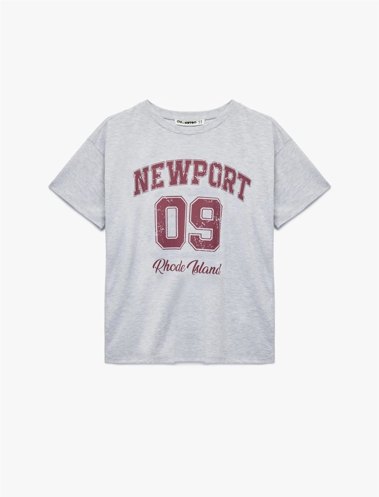 Koton Y26 6Sal10098Ik Krm Karmelanj Kadın Jersey Kısa Kol T-Shirt