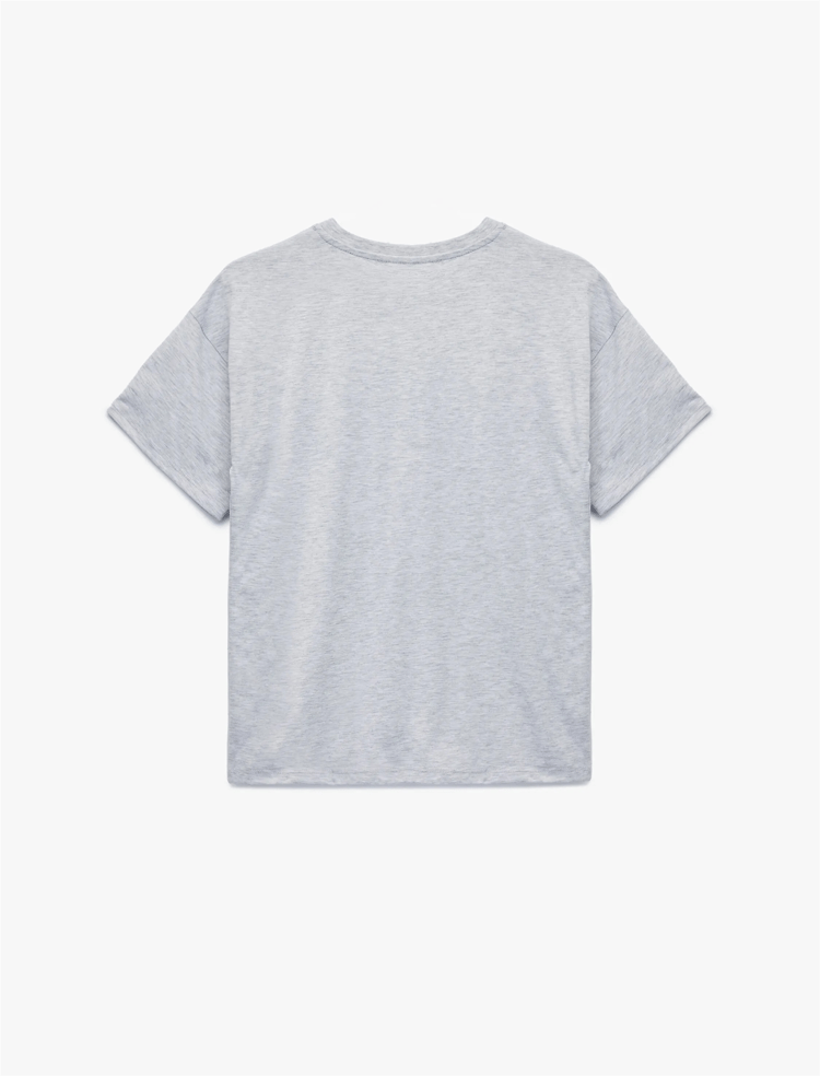 Koton Y26 6Sal10098Ik Krm Karmelanj Kadın Jersey Kısa Kol T-Shirt