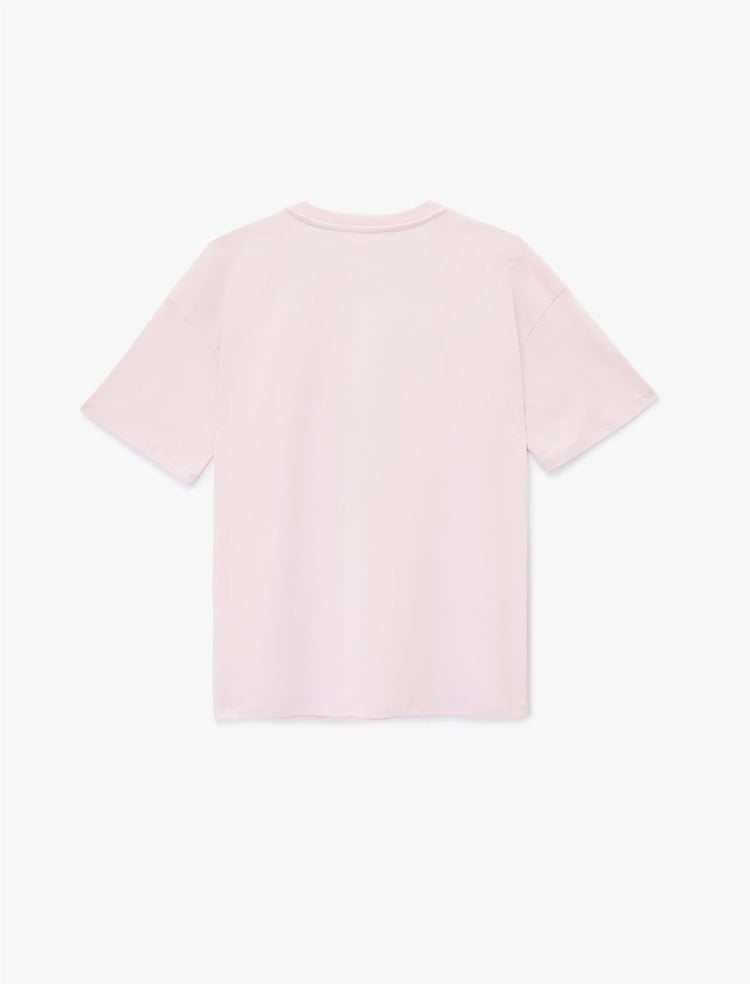 Koton Y26 6Sal10106Ik 265 Pembe Kadın Jersey Kısa Kol T-Shirt