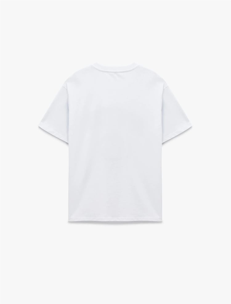 Koton Y26 6Sal10112Ik 010 Ekru Kadın Jersey Kısa Kol T-Shirt
