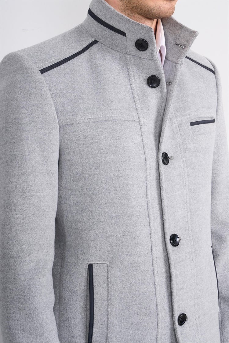 Kurpa 7851 Füme Erkek Dık Yaka Dugmelı Gömlek Cep Kase Kaban