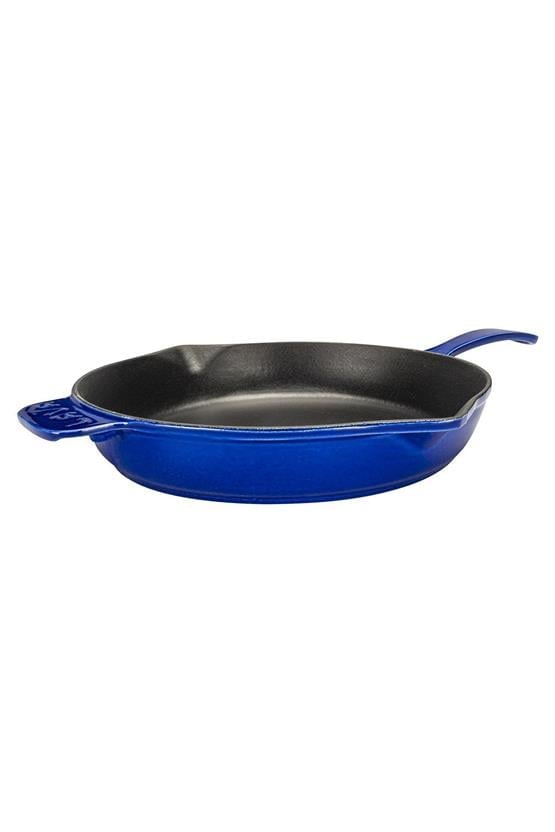 LAVA LV Y TV 28 PR MAVI DOKUM YUVARLAK KIZARTMA TAVASI, METAL SAPLI CAP 28 CM, MAJOLIC