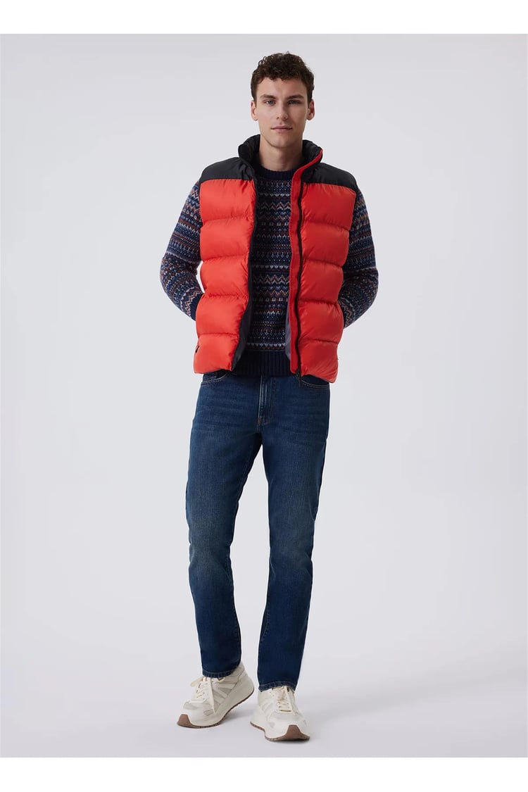 Lee Cooper 241 Lcm 235003 1183 Oranj-Sıyah Blaın Erkek Yelek