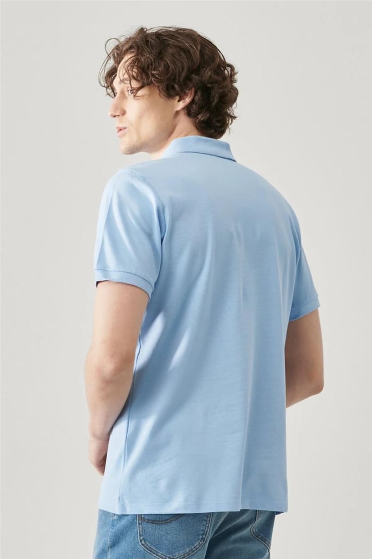 Lee L211810400 Mavi Erkek Polo T-shirt