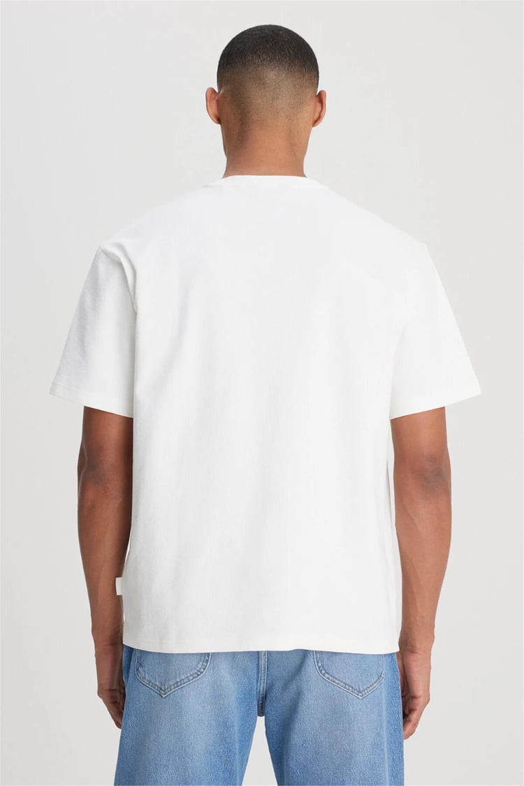 Lee L241579 100 White Erkek Regular Bisiklet Yaka T-Shirt