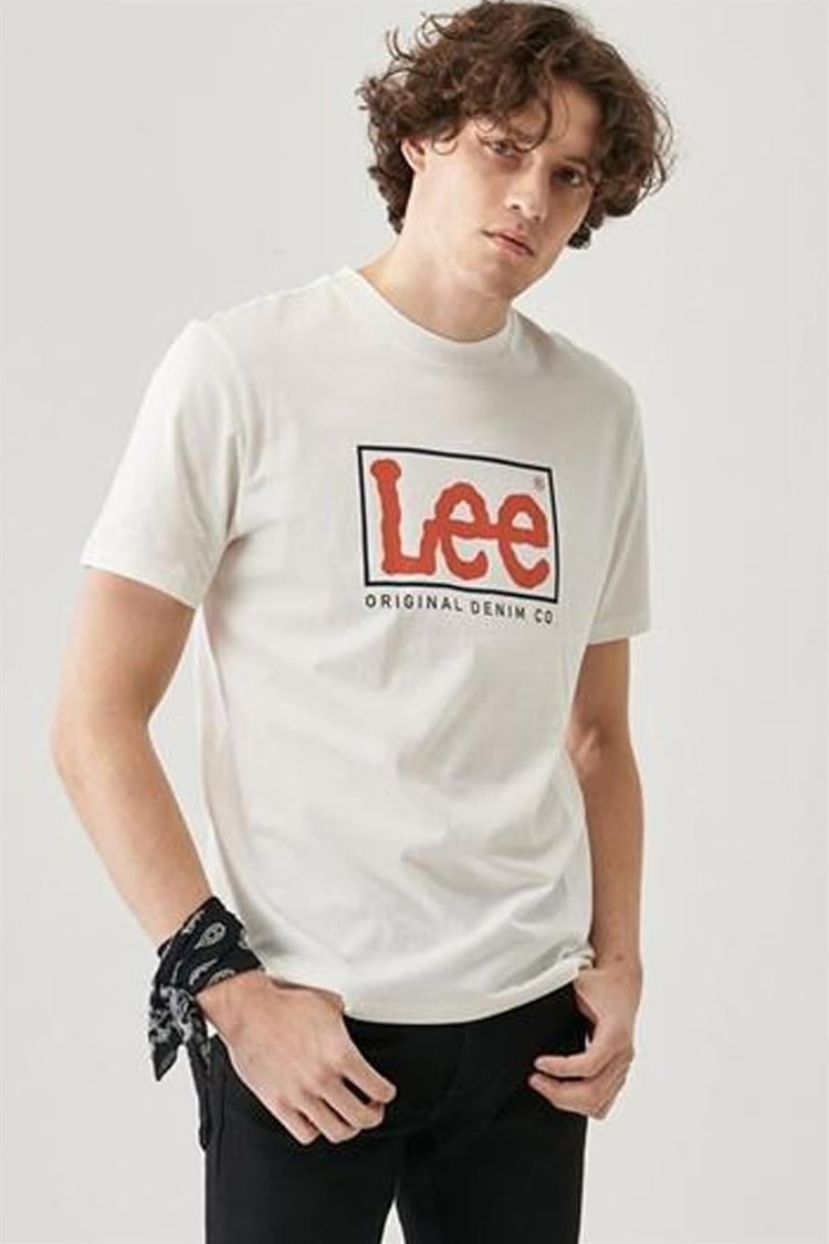 Lee L68TYSMK Off Beyaz Erkek T-shirt