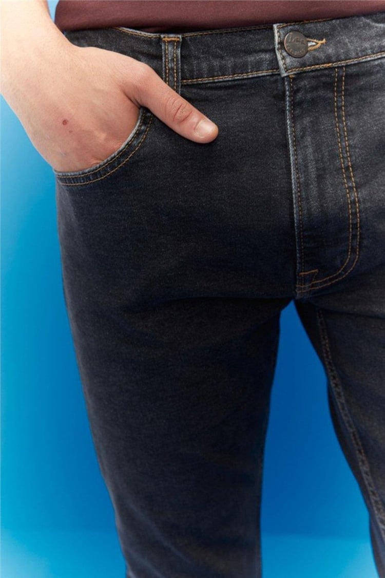 Lee L701 Siyah 001 Erkek Slim Normal Bel Dar Rıder Jean Kot Pantolon