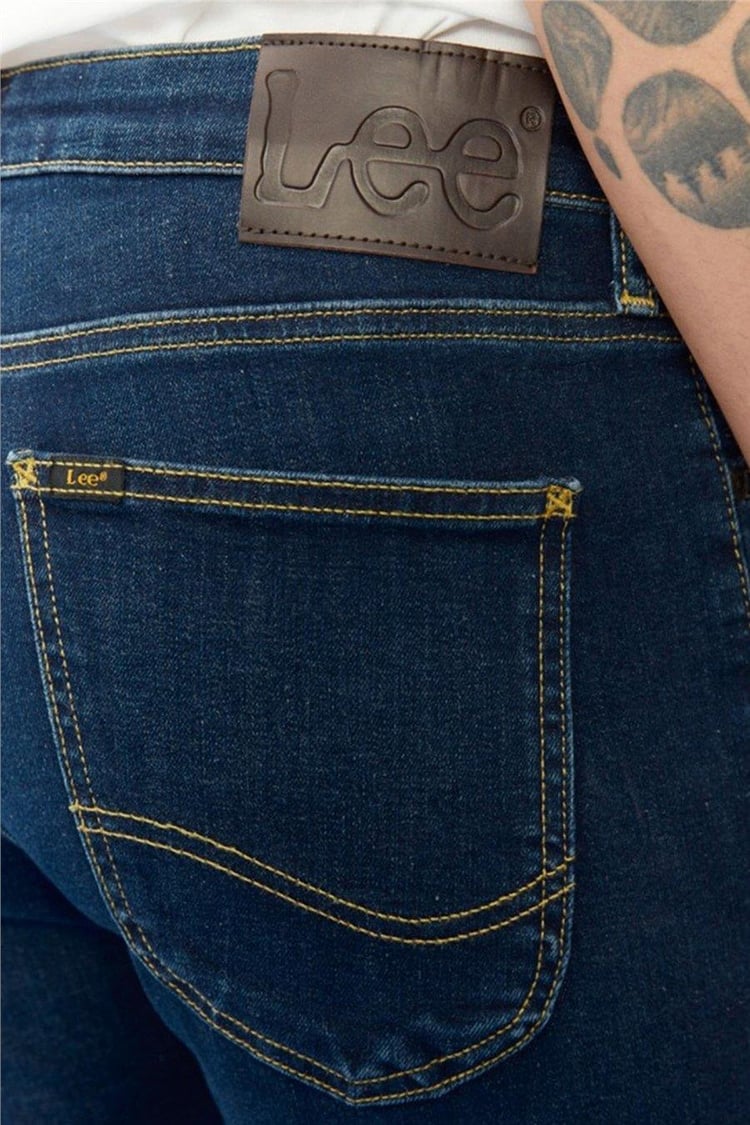 Lee L736 Washed Dark Xa Erkek Skinny Normal Bel Çok Dar Malone Jean Pantolon