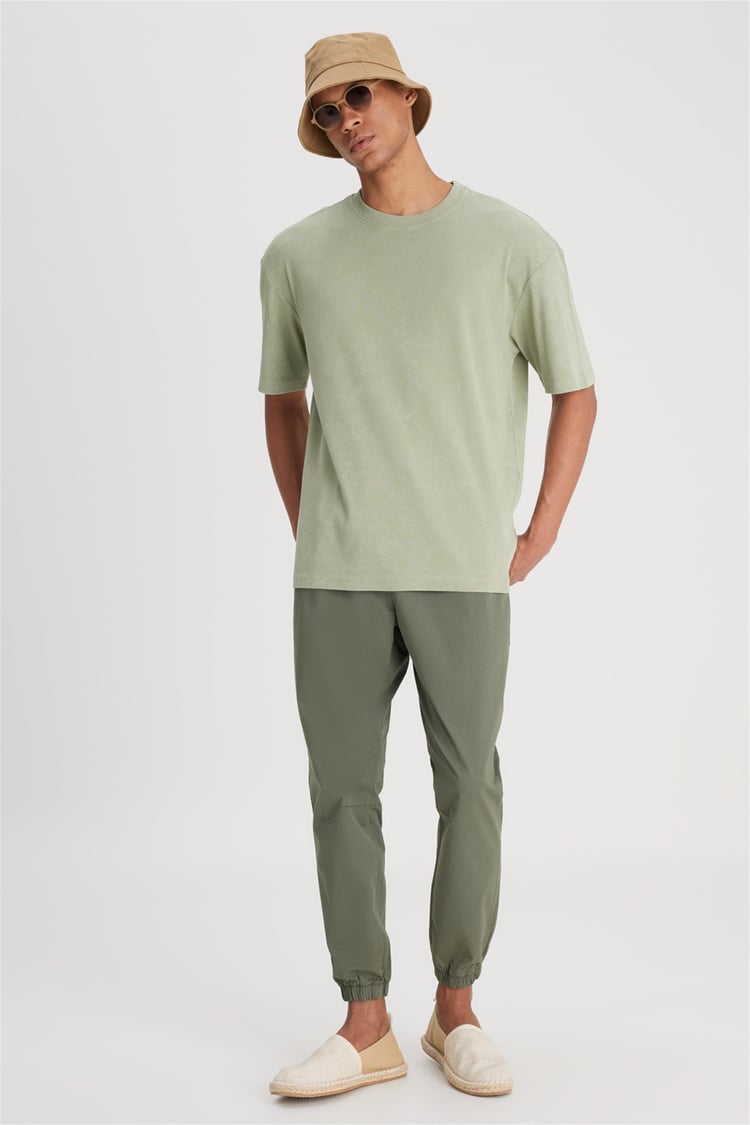 Lee LM04008801 Jogger 801 Khaki Erkek Regular Jogger Non Denim Pantolon