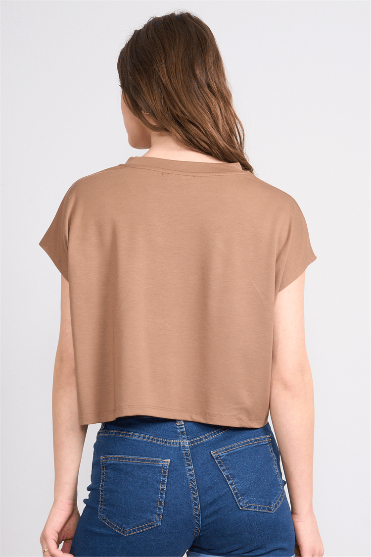 Lefon Y26 220644 Vizon Kadın Beli Drapeli Korsajlı Pantolon Takım