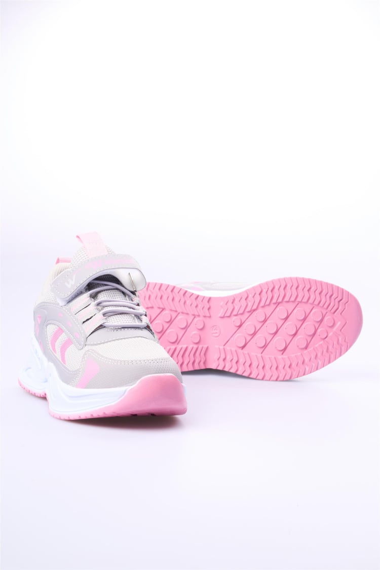 Leoder Walmix Gri Pembe Flt Kız Çocuk Ayakkabı