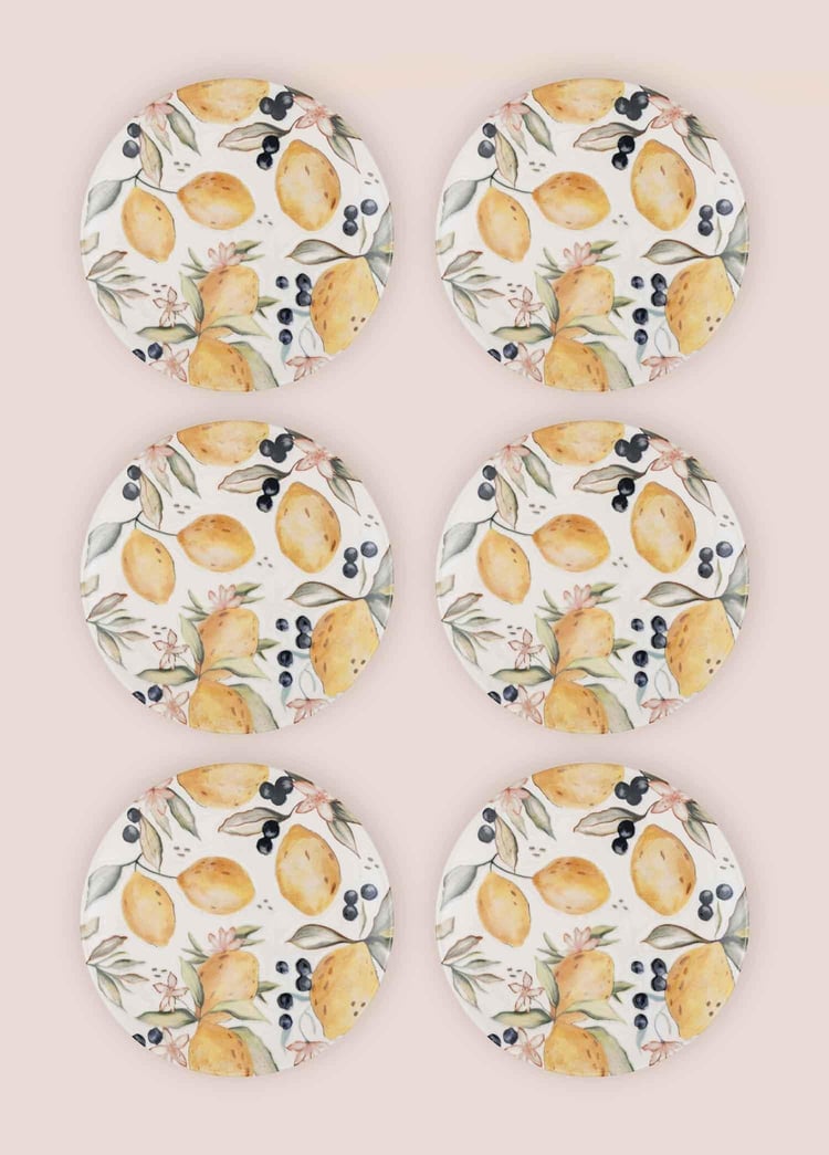 Limoncello Pasta Tabağı 6lı Set 19 cm LMN012