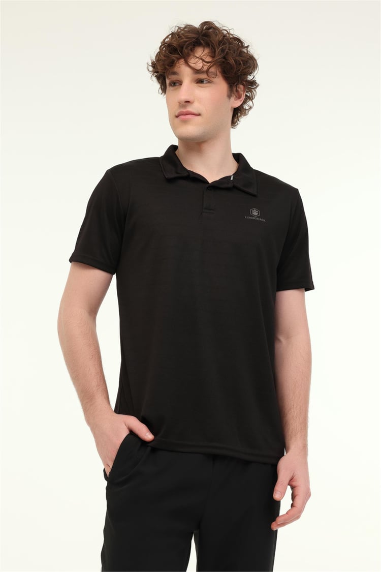 Lumberjack 5M Mb Ct461 Sherman T Sh 5Fx Sıyah Erkek Kısa Kollu Polo T-Shırt