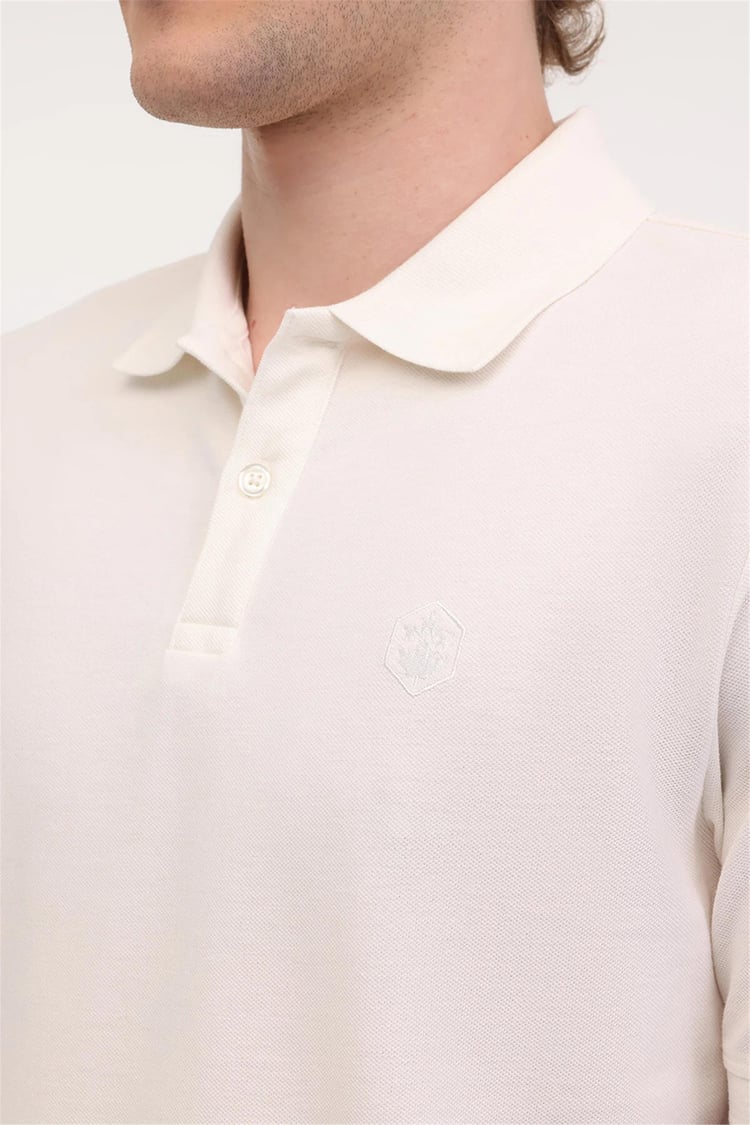 Lumberjack 5M Mb Ct953 Polo T Sh 5Fx Kırık Beyaz Erkek Kısa Kollu Polo T-Shırt