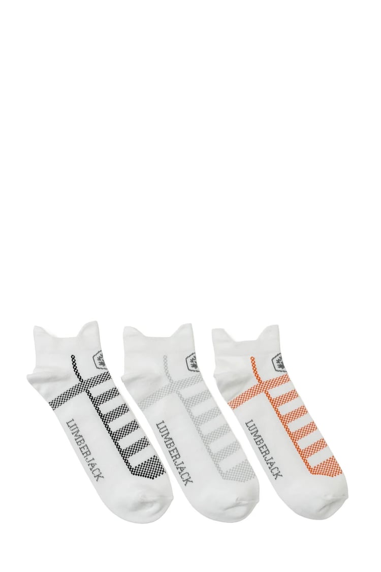 Lumberjack A10203310212010 5W Ml Abılene 3Lu 32Ptk1 5Pr Beyaz Multı Erkek 3'Lu Patık Corap