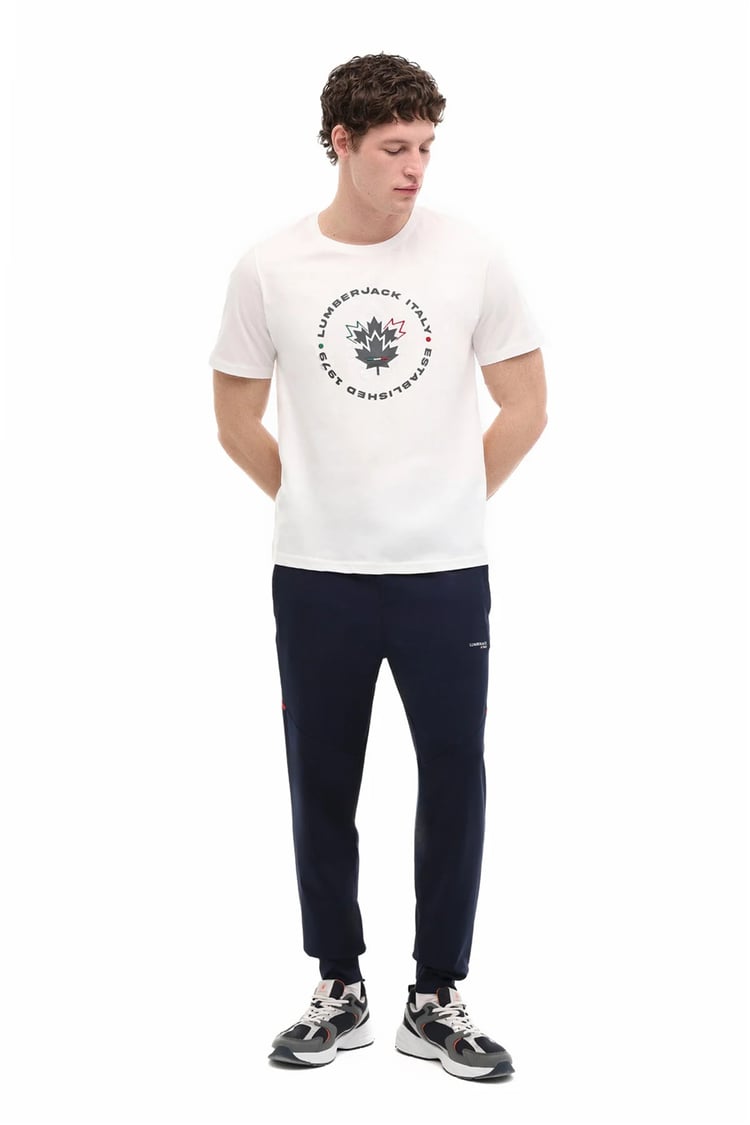 Lumberjack A10205486308010 6M Ml Renato 11Itl 1030 6Fx Beyaz Erkek Kısa Kollu T-Shırt