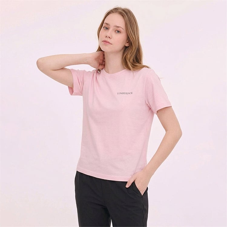 Lumberjack A10206346012010 6M Wb 11Ct122 6Fx A Pembe Kadın Kısa Kollu T-Shırt