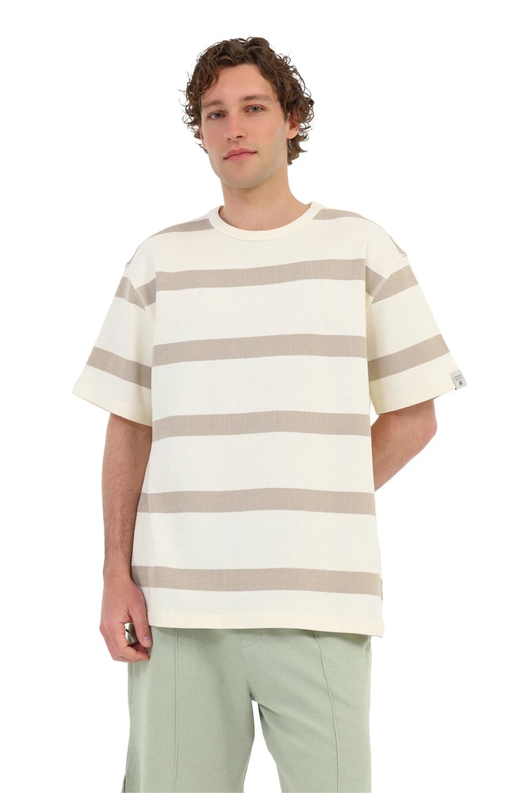 Lumberjack A10206474108010 6M Mb Tusk 11Bs100 6Fx Bej Erkek Kısa Kollu T-Shırt