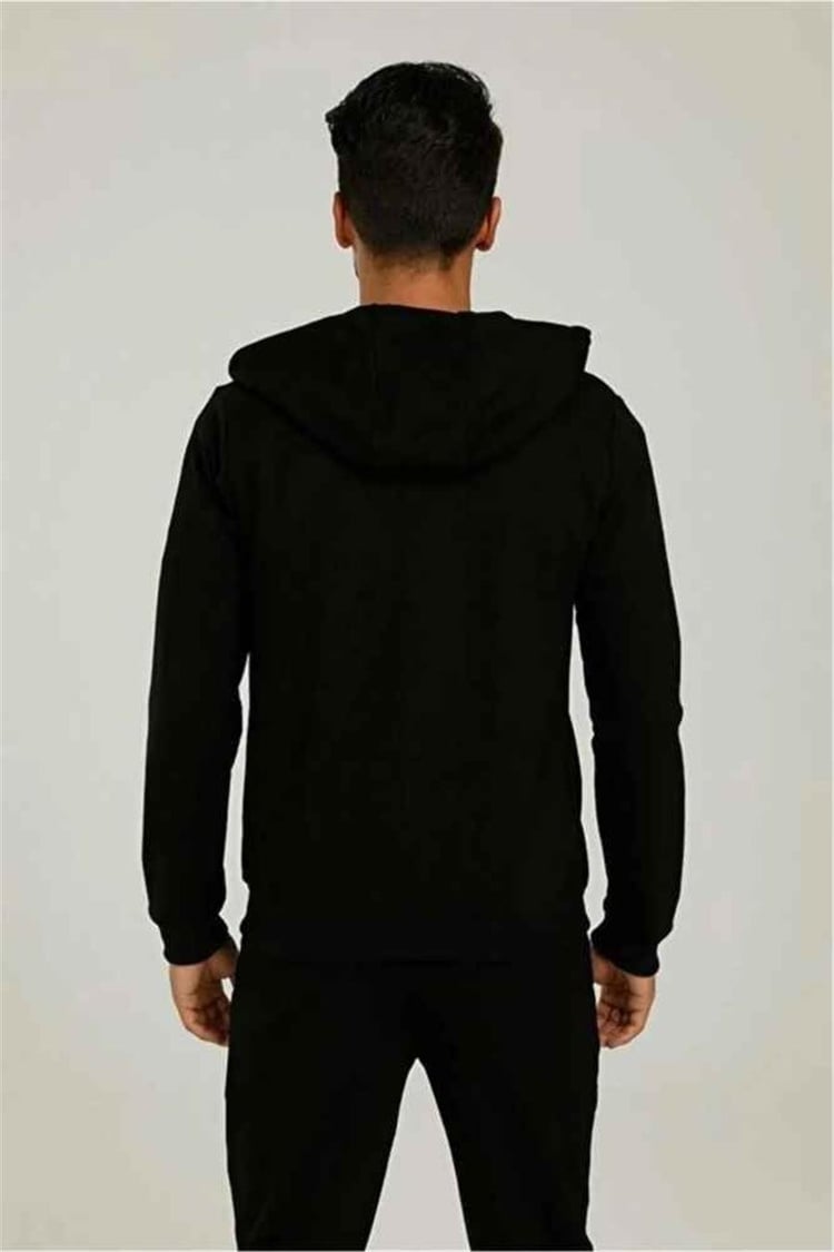 Lumberjack M-Sn72 Basıc Fz Hod 3Fx Siyah Erkek Fermuarlı Sweatshirt