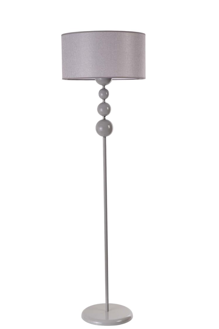 Lumexx Hayal Gri Lambader Silindir Hasır Gri Abajurlu