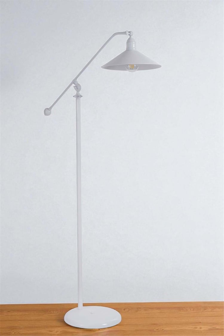 Lumexx Moka Beyaz Lambader Metal Başlıklı