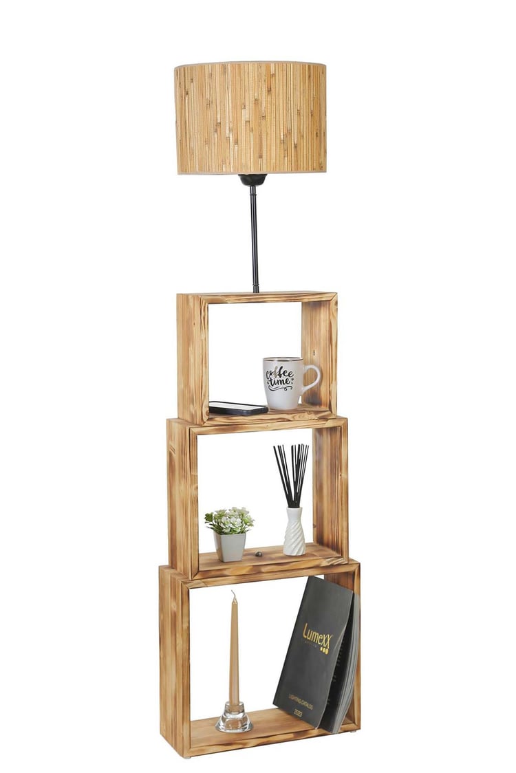 Lumexx Puzzle Yanık Lambader Bambu 07 Abajurlu