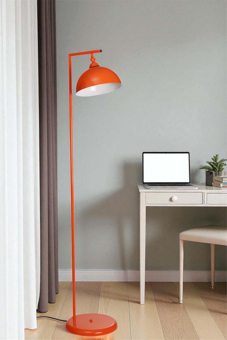 Lumexx Smart Turuncu Retro Başlıklı Lambader