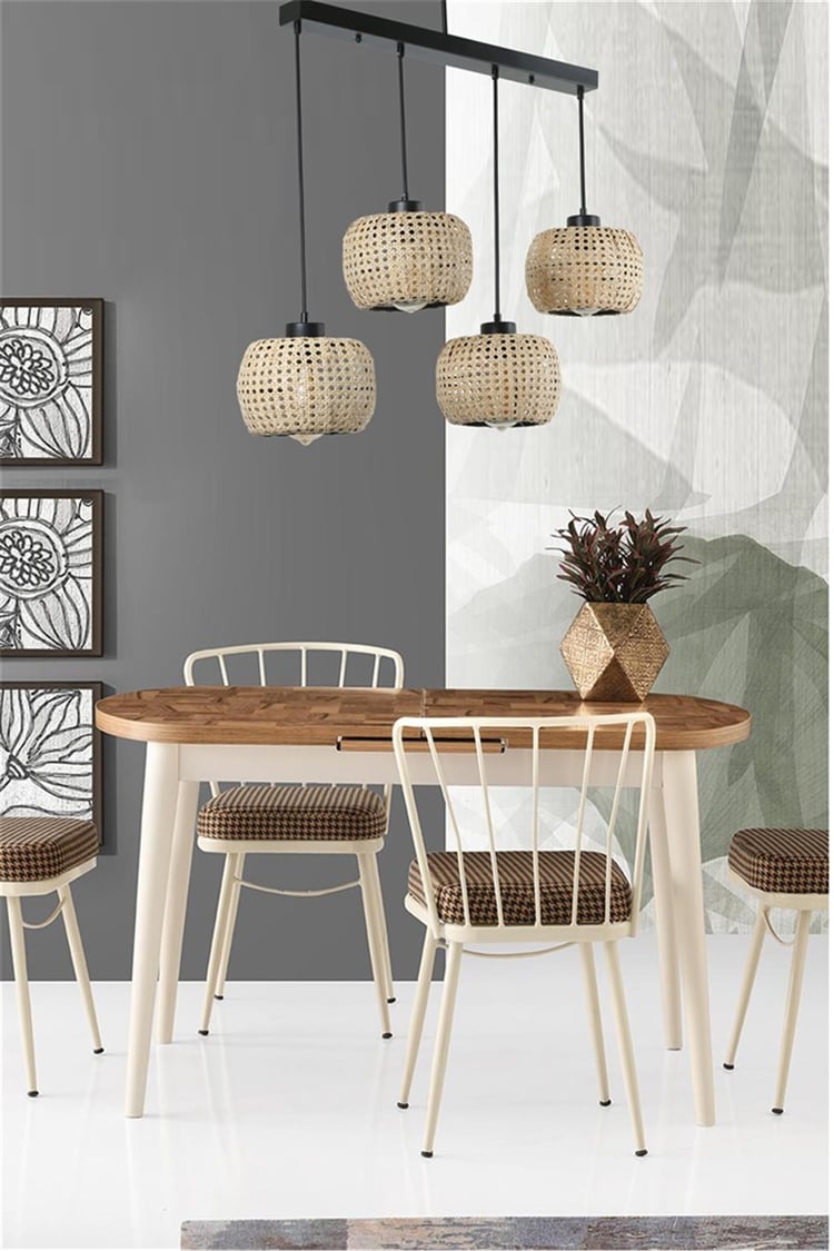 Lumexx Tıger 4 Lü Sıralı Rattan Sarkıt